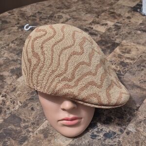Kangol Tan and Brown Textured Flat Cap